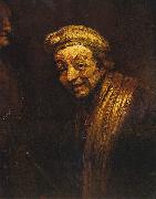 Rembrandt Peale Selbstportrat mit Malstock painting